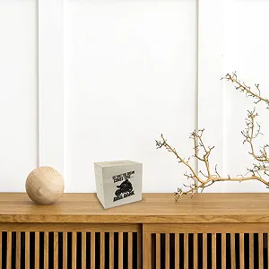 Скарбничка Bike Bank дерев'яна з написом та мотоциклом synthetic.ua - Фото 1