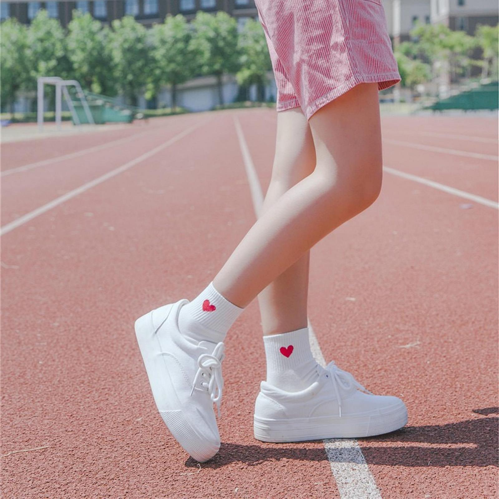 Носки женские теннисные с сердечками, 37-42, хлопковые, спортивные, 5 цветов: черный, белый, темно-серый, фото №7