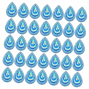 Стрази Краплі води Форма павиного хвоста 2 шт. Смола - Фото 1