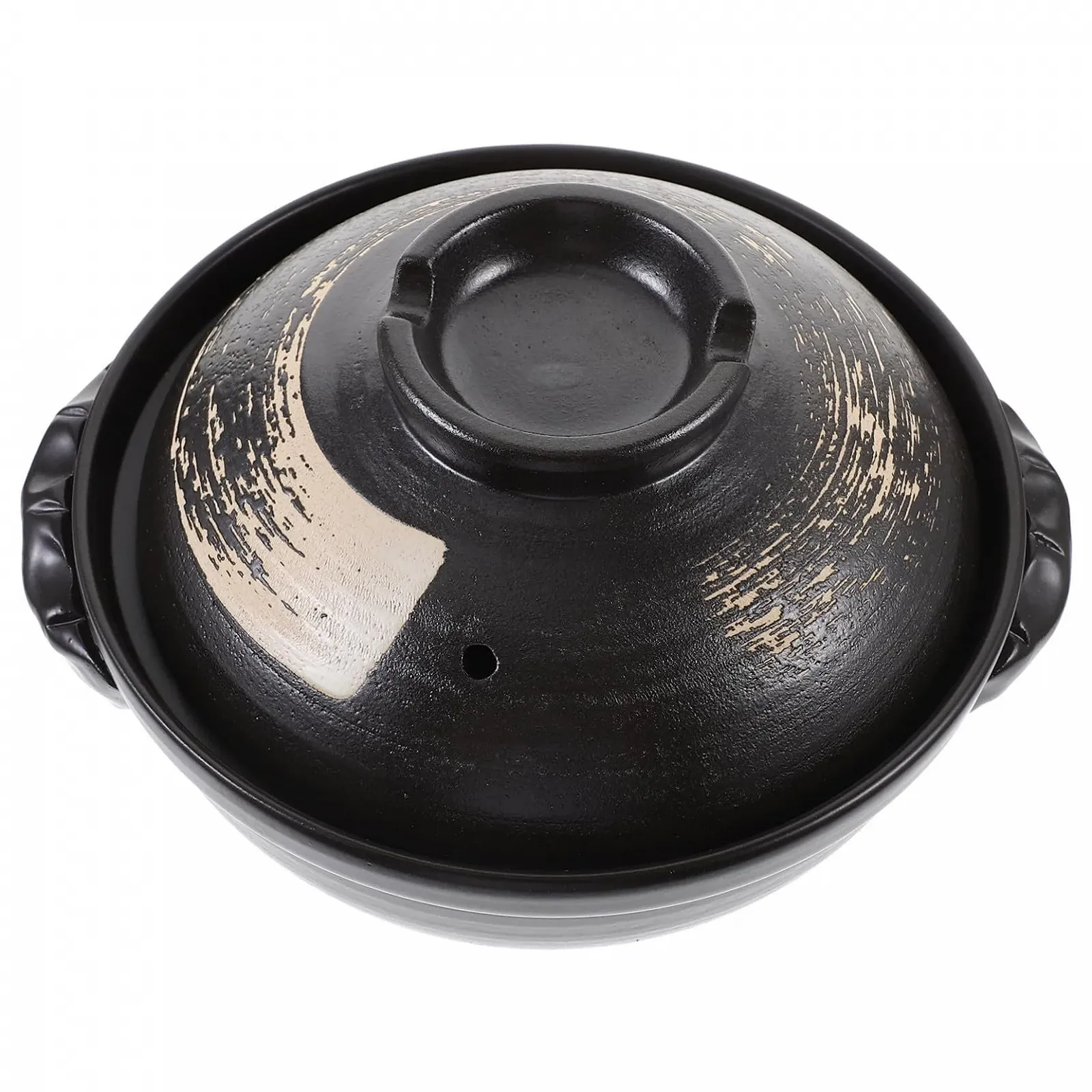 Кастрюля керамическая VALICLUD 900 мл с крышкой, без покрытия, фото №1