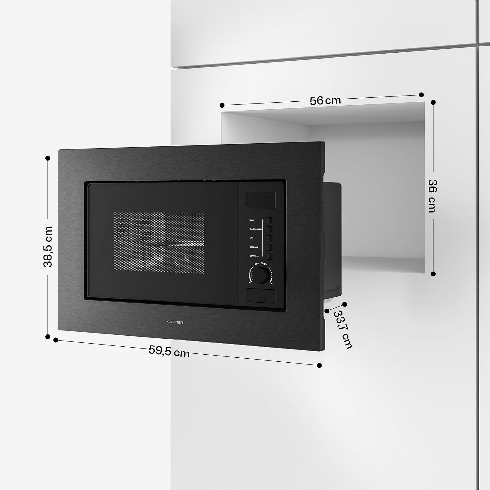 Встраиваемая микроволновая печь Klarstein Verosteel 60 см 20 л 700 Вт с грилем Нержавеющая сталь, фото №7