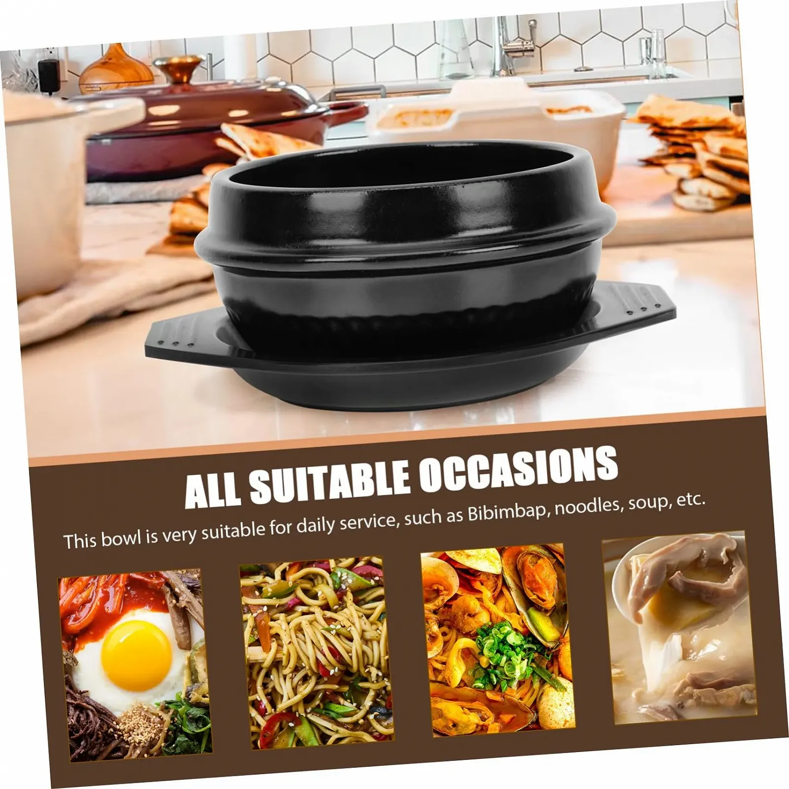 Кастрюля керамическая термостойкая для плиты и духовки, фото №3