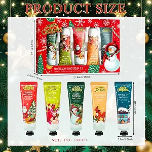Набор из 5 рождественских кремов для рук, рождественский подарочный набор кремов для рук, мини-крем для рук, увлажняющий для сухих рук, для женщин/матерей/жен synthetic.ua - Фото 1