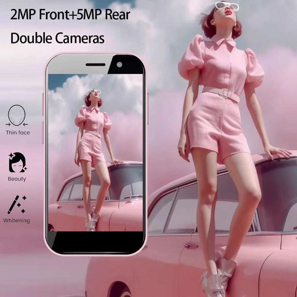 Міні-смартфон Mini 4G 3+32GB Dual-Sim Quad-Core 2600мАг Рожевий (Для дівчаток), фото №3