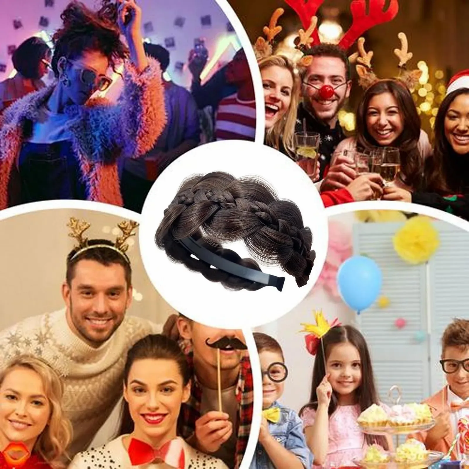 Обруч плетений Braided Широкий ялинка з зубцями аксесуари для волосся, фото №4