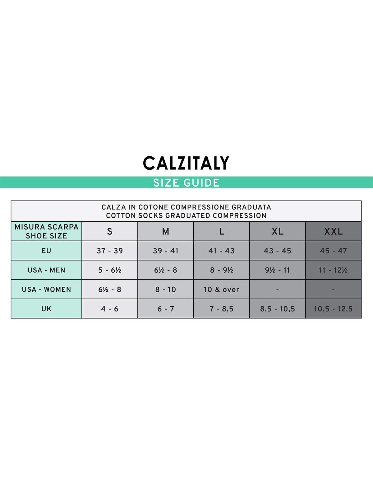 Гольфы Calzitaly Хлопковые с градуированной компрессией Компрессионные медицинские гольфы Черный, Синий, Серый, фото №7