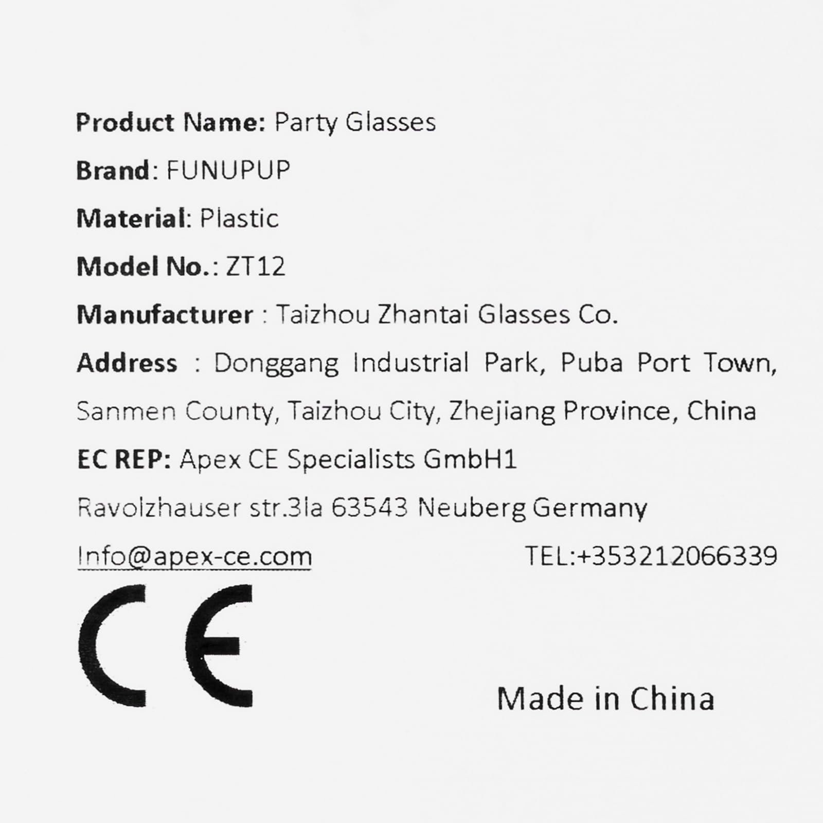 Сонцезахисні окуляри FUNUPUP Серце Прозорі кольори Різнокольорові 12шт, фото №8