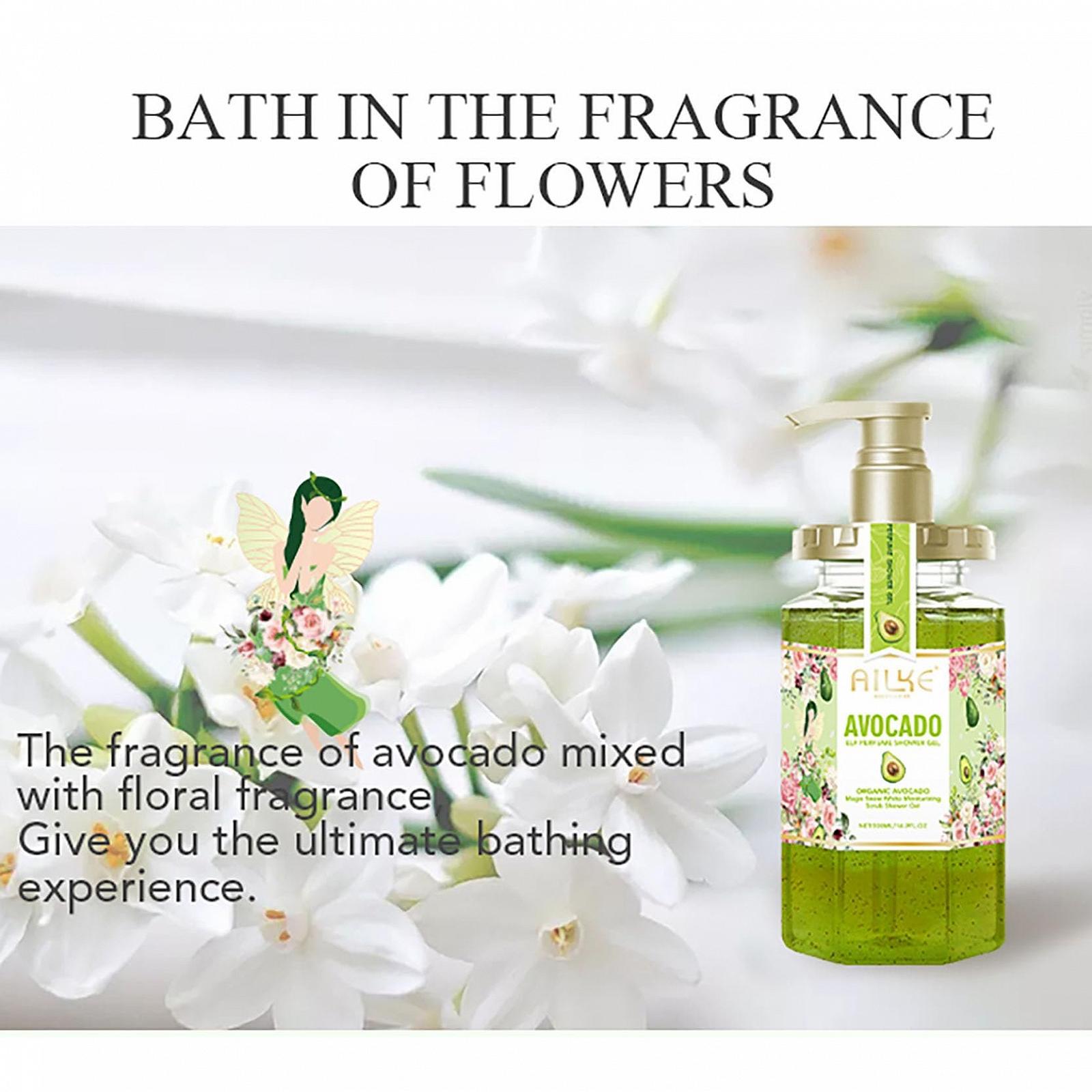 Гель для душу AILKE Magic Snow White 500 мл Зволожуючий з ароматом авокадо, фото №3
