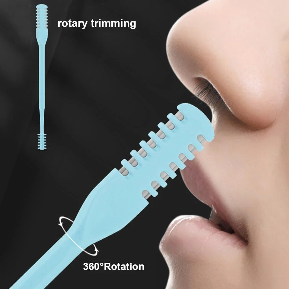 Ручний KBRPEY Удосконалений інструмент для видалення волосся з ніздрів Подвійний інструмент 360° Поворотний, фото №3