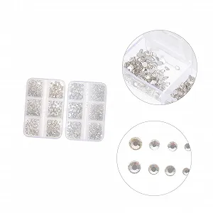 Украшения для ногтей Белый FRCOLOR 8 коробок de Cristal Para Уникальные украшения для ногтей DIY Маникюрные украшения DIY Аксессуары для ногтей Блестки Набор для ногтей Стразы Плоский дриль synthetic.ua - Фото 1