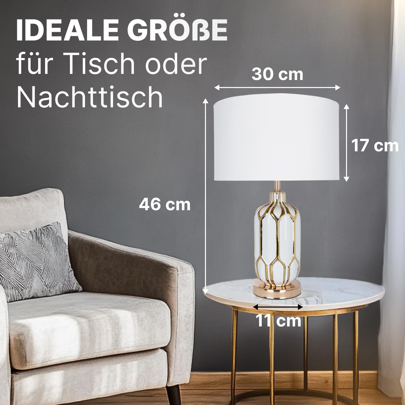 Настільна лампа LED ARTE LAMP REVATI чорний текстильний абажур з кабелем, фото №6