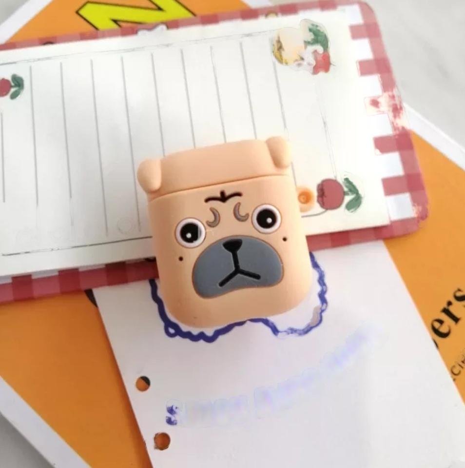 Силіконовий чохол Собачка Для Навушників Apple Аїрпідсів, фото №1