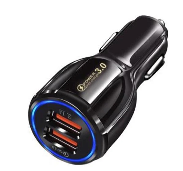 Зарядное устройство автомобильное Xiamen 2USB PD18W QC 3.0 Black 050555, фото №1