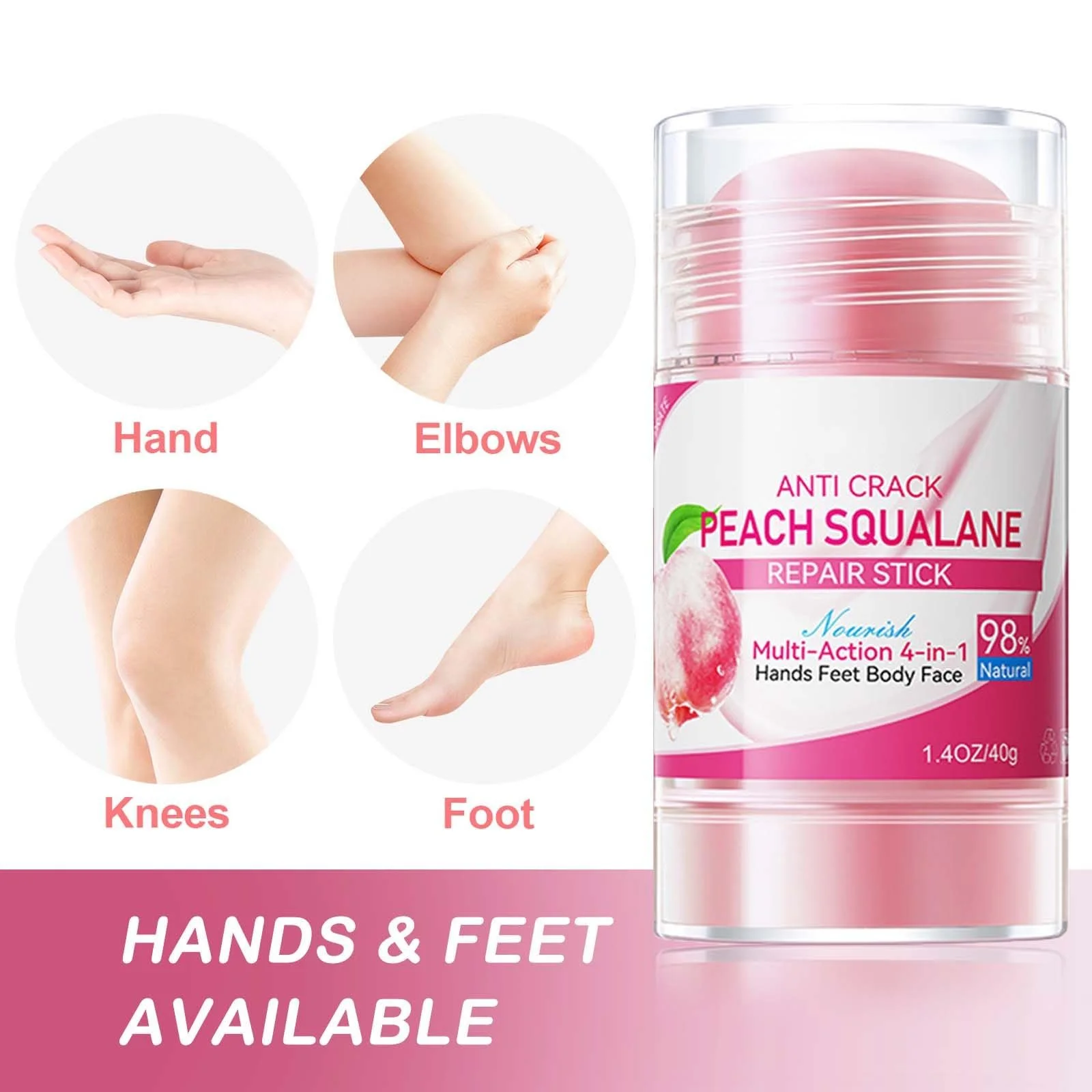 Крем-стик для ног 2 шт увлажняющий для сухой и потрескавшейся кожи пяток и коленей, фото №3