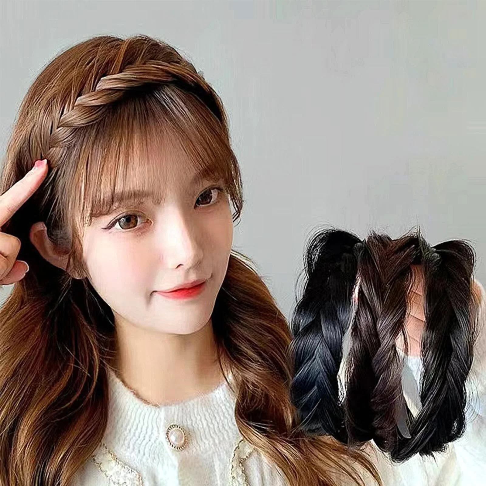 Плетеный обруч для волос, фото №5