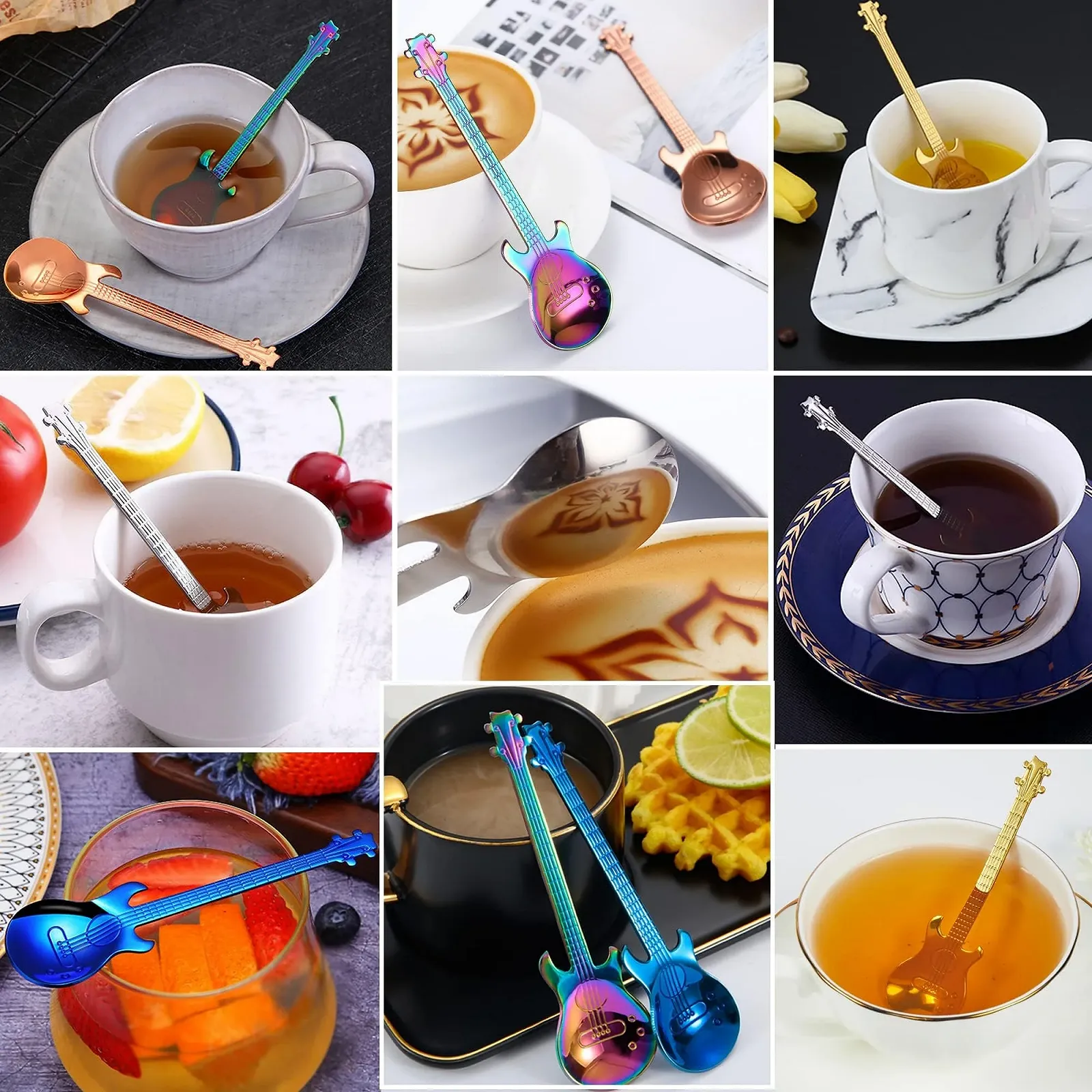 Ложка Гитарa, Ложка для кофе Гитарa, Подарки для музыкантов, Смешное музыкальное украшение, Чайная ложка в подарок, Подарок из нержавеющей стали, фото №6