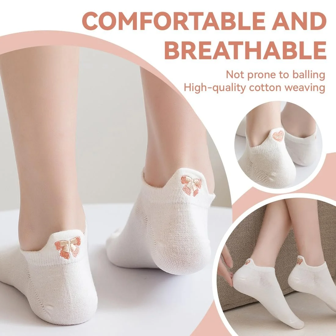 Спортивные носки Женские 35-38, 5 пар Белые носки, Хлопковые носки, Забавные носки, Носки со смайликами, для повседневного использования Спорт, Тренажеры (Сердце, Кролик, Медведь, Смайлик, Бант), фото №4 Спортивные носки Женские 35-38, 5 пар Белые носки, Хлопковые носки, Забавные носки, Носки со смайликами, для повседневного использования Спорт, Тренажеры (Сердце, Кролик, Медведь, Смайлик, Бант), фото №4