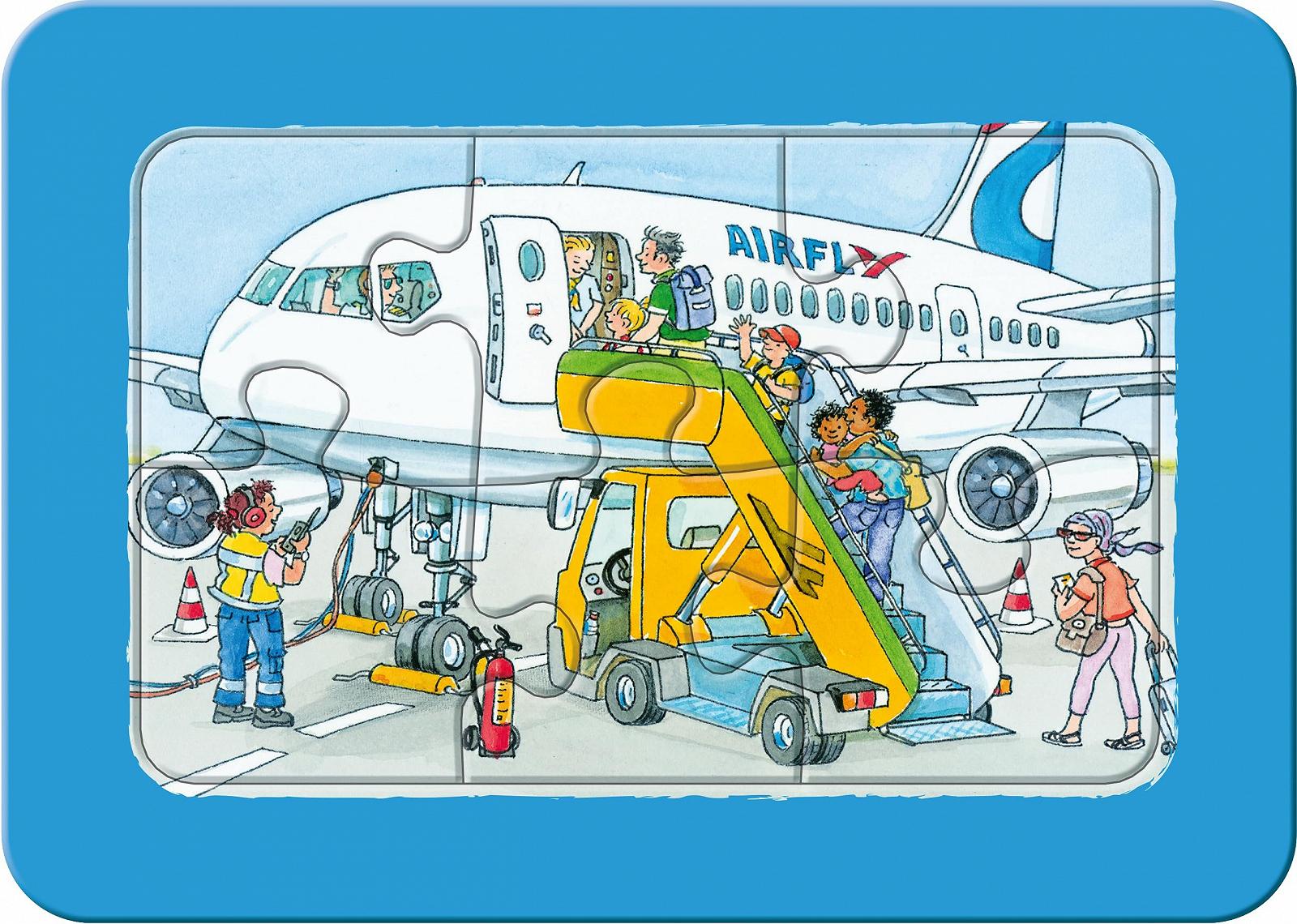 Дитячий пазл Ravensburger My First Puzzle 12004039 On the Go by Bus, Train and Aeroplane 3 x 6 елементів від 2,5 років, фото №12