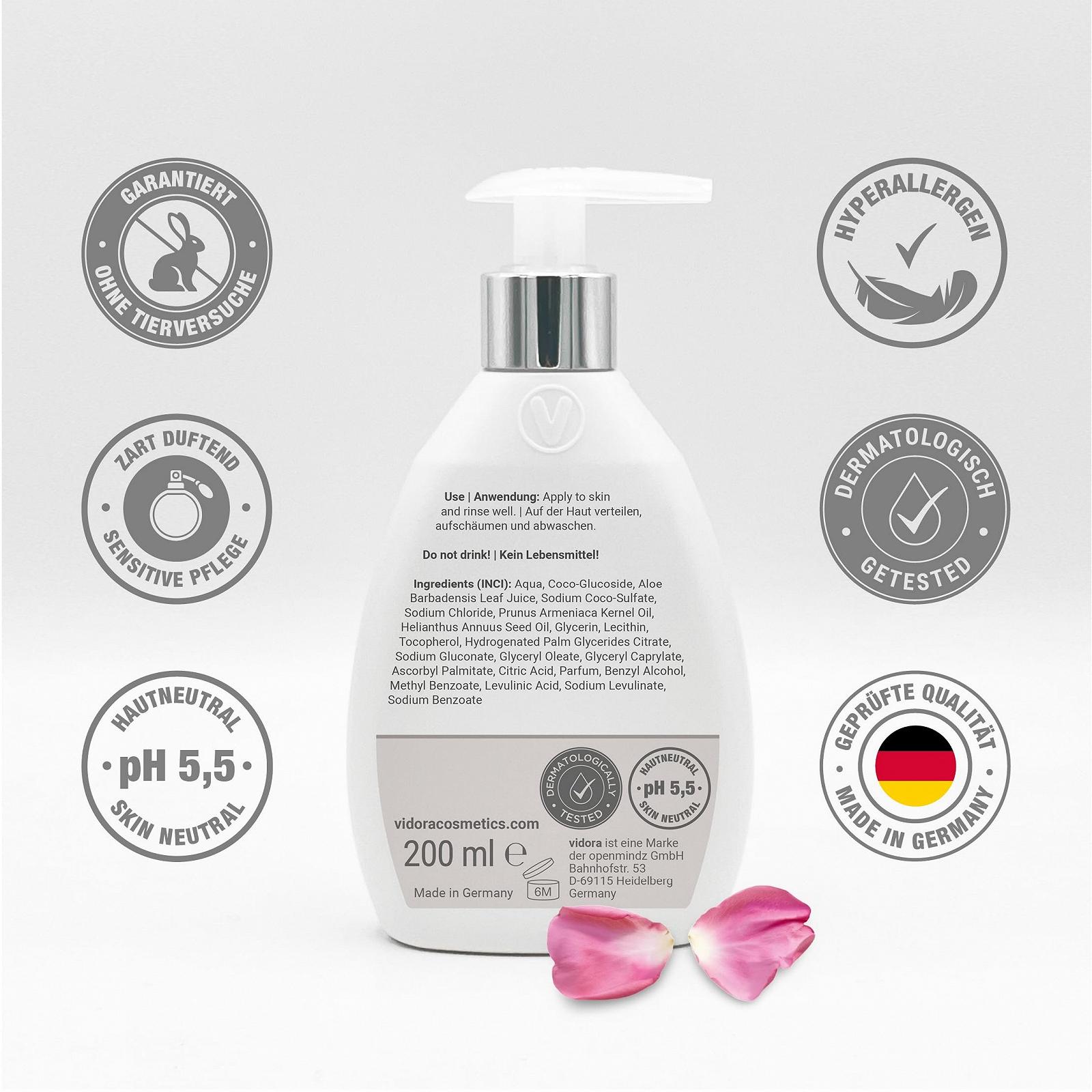 Гель для душу Soft Organic Aloe Vera & Apricot Kernel Oil pH 5.5 для чутливої шкіри, фото №4