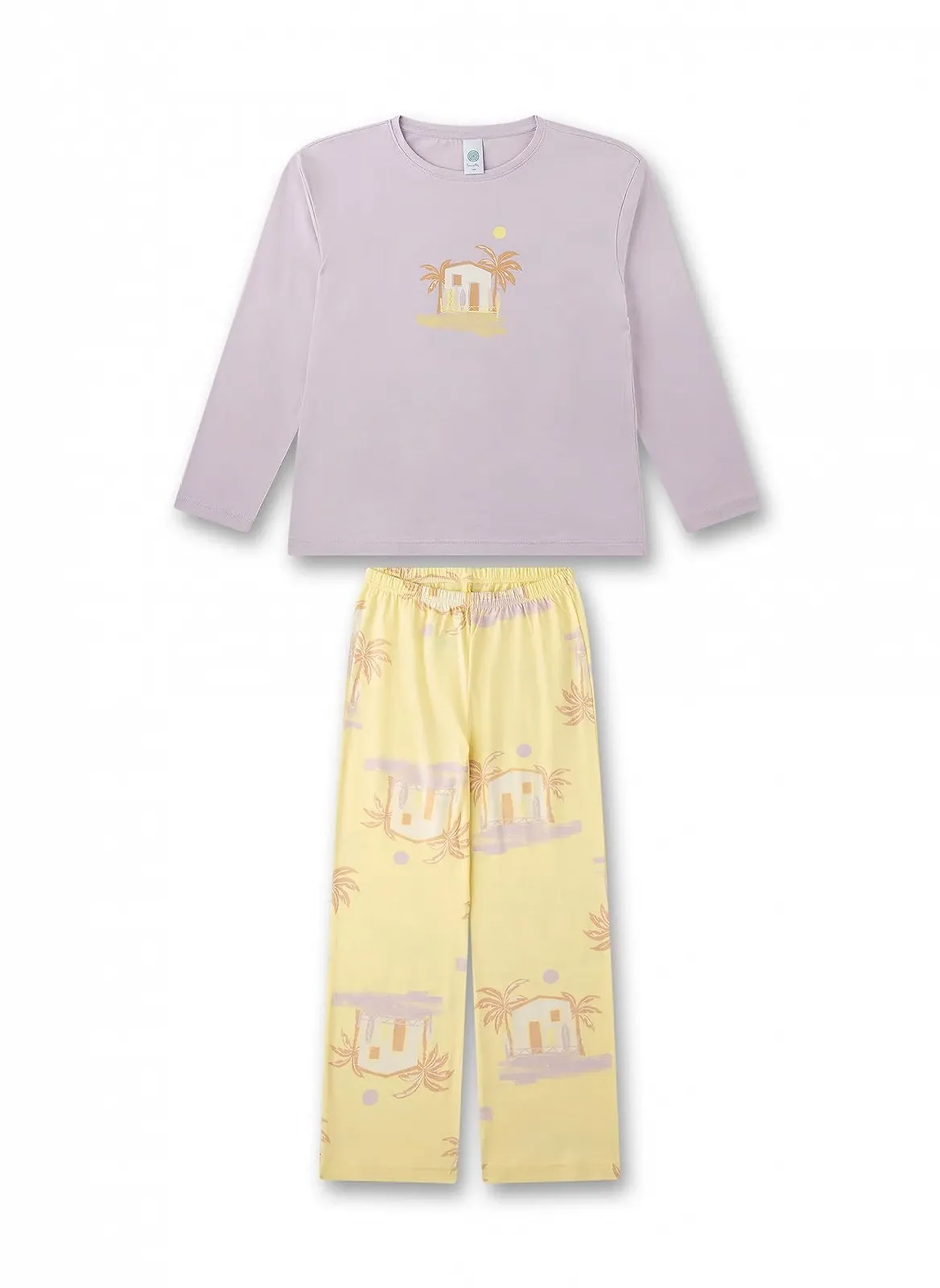 Пижама Sanetta для девочек длинная розовая, фото №1 Пижама Sanetta для девочек длинная розовая, фото №1