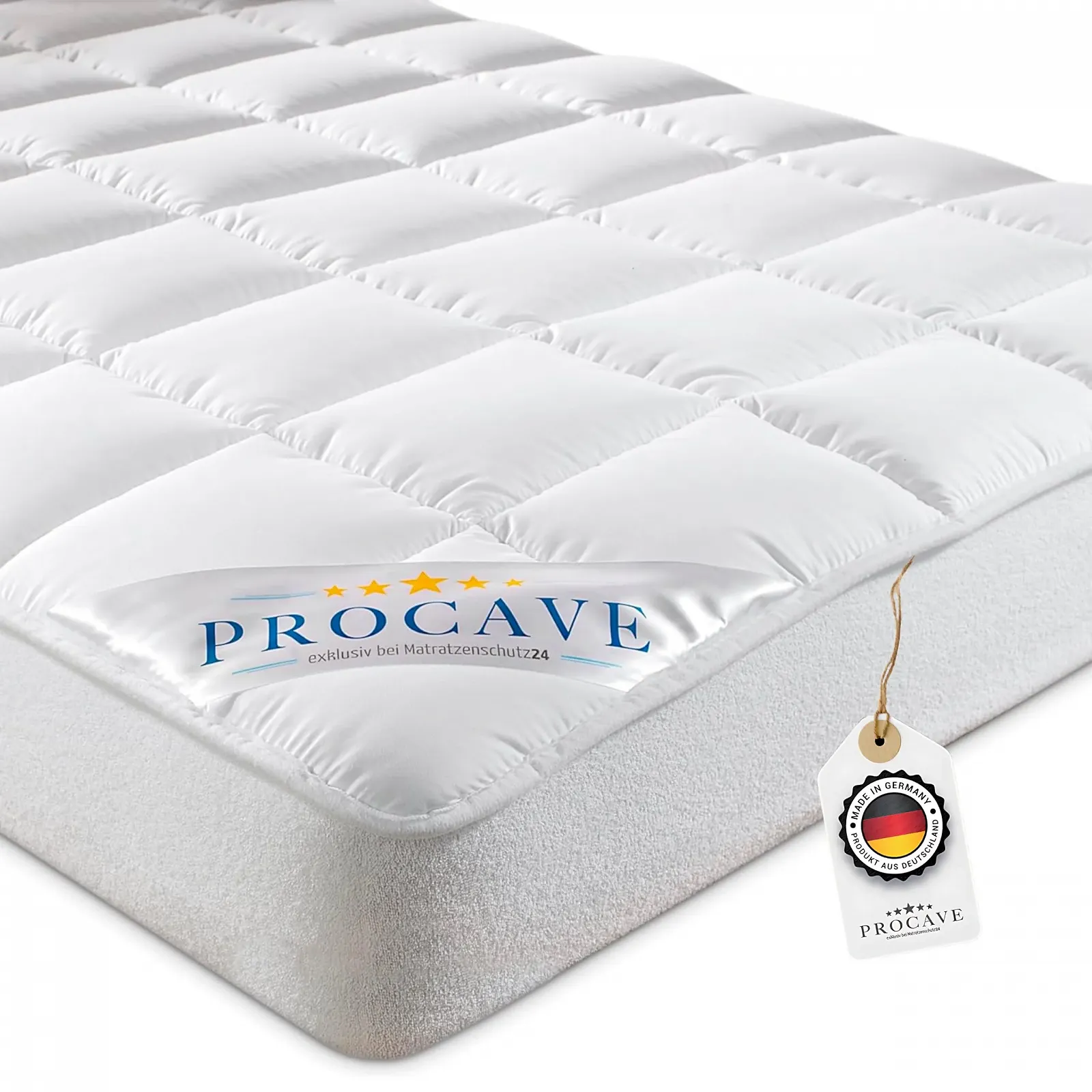 Захисний чохол на матрац PROCAVE Micro-Comfort Білий 100 x 200 см з бортиком, висота до 30 см, фото №1 Захисний чохол на матрац PROCAVE Micro-Comfort Білий 100 x 200 см з бортиком, висота до 30 см, фото №1