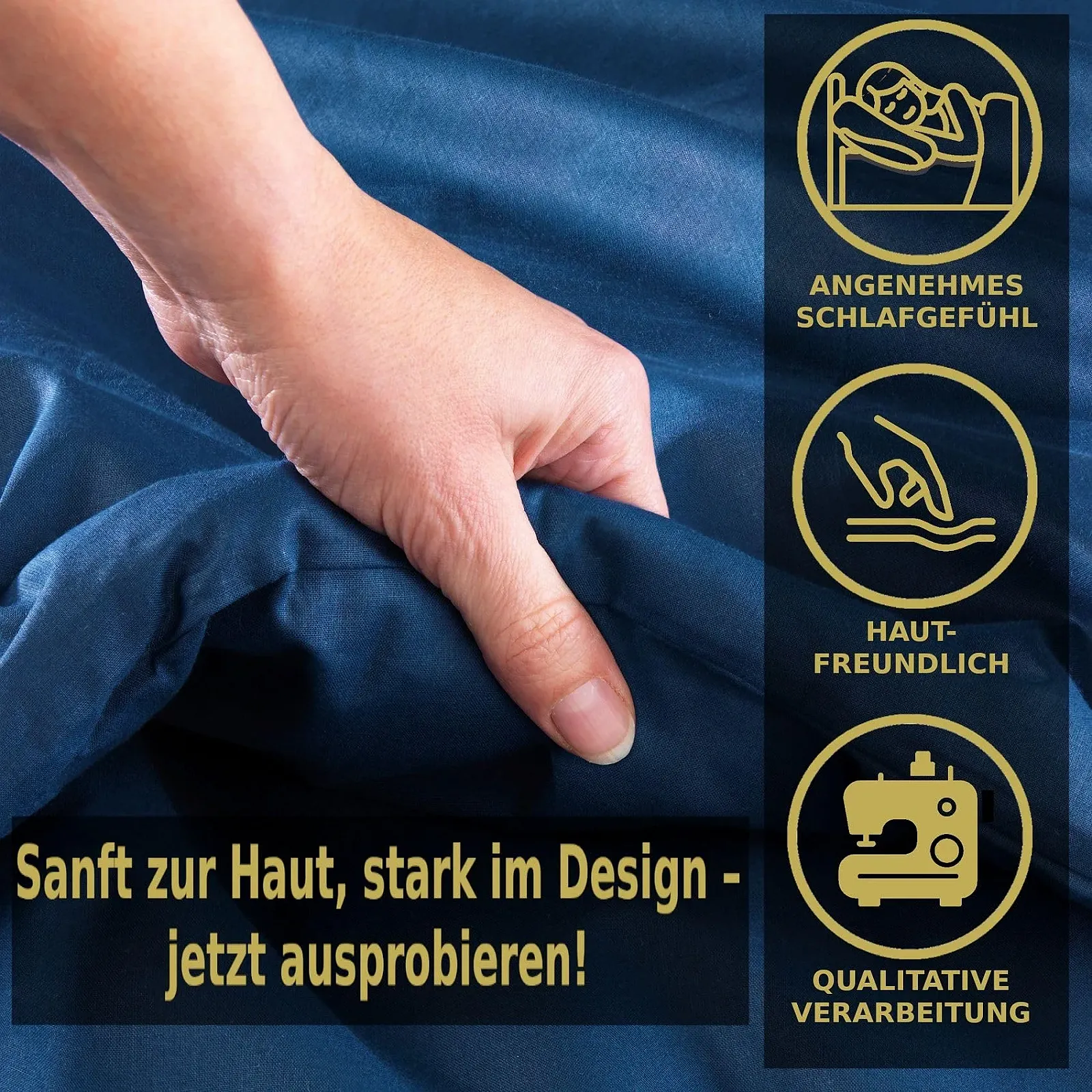 Постельное белье MALIKA 135 x 200 см + 80 x 80 см, хлопок, Renforcé, Oeko-Tex, на молнии Однотонное, фото №3