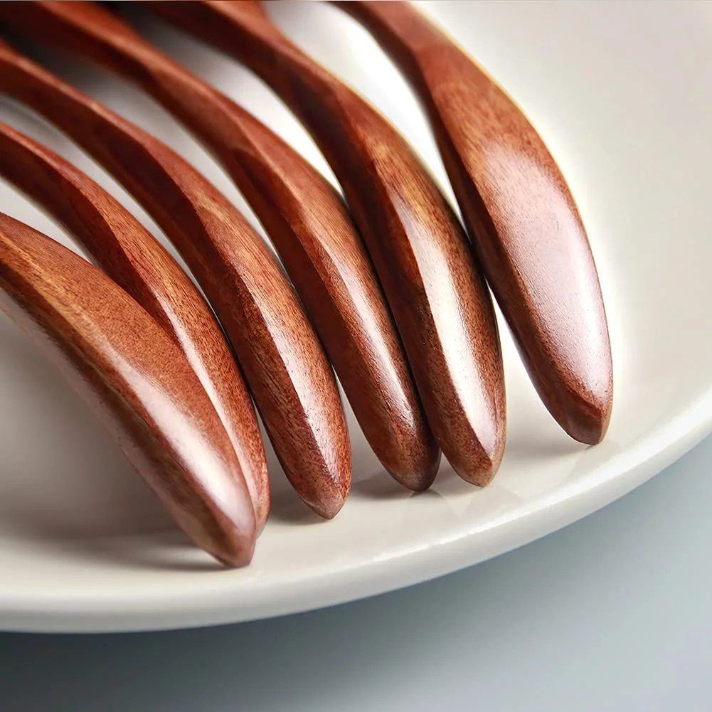 Ложки деревянные, 6 штук, 17,8 см деревянные ложки для супа, ложки для рамена, кухонная утварь в японском стиле, круглые из дерева Nanmu, с длинной ручкой, для детского риса, десерта, приготовления пищи, дегустации, обеда, фото №7