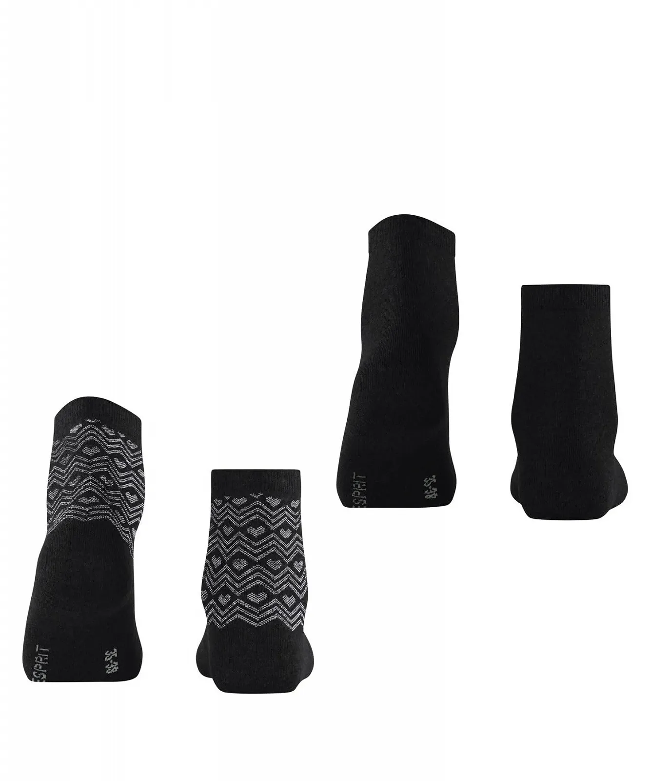 Шкарпетки з візерунком ESPRIT Жіночі Heart Pattern Дихаючі З органічної бавовни 2 пари, фото №2 Шкарпетки з візерунком ESPRIT Жіночі Heart Pattern Дихаючі З органічної бавовни 2 пари, фото №2