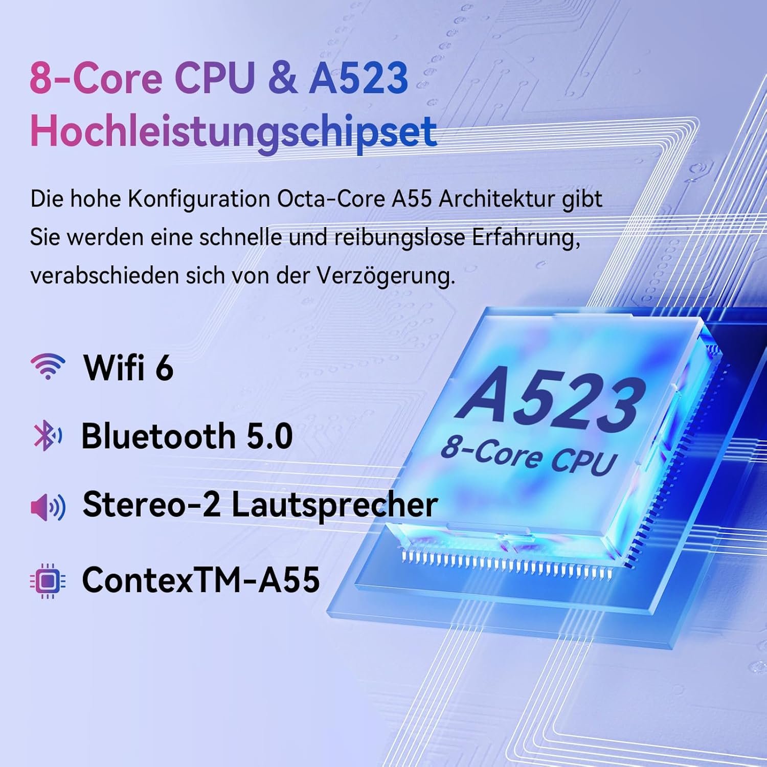 Планшет 10.1" Ainmel С107 4+6/128 ГБ 8 ядер Android 14 5000 mAh Сірий, фото №4
