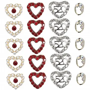Стрази для нігтів Lurrose Прикраса Серце 40шт - Фото 1