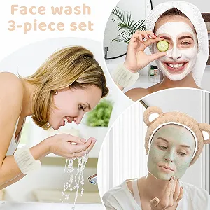 Набір пов'язок для спа-процедур для вмивання обличчя 3 шт. synthetic.ua - Фото 1