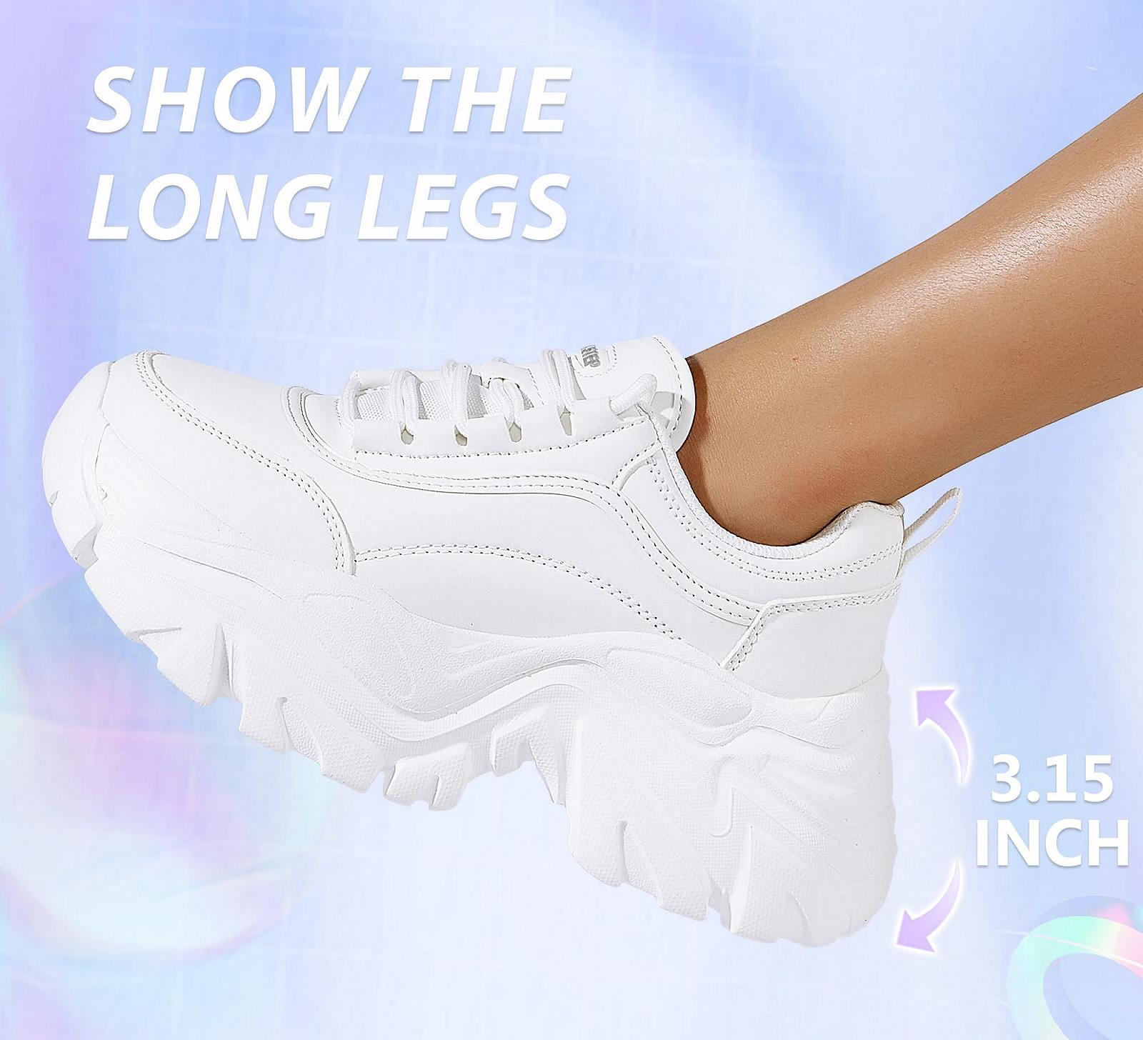 Кроссовки женские LUCKY STEP Chunky на платформе, модные повседневные, удобные на танкетке, фото №4