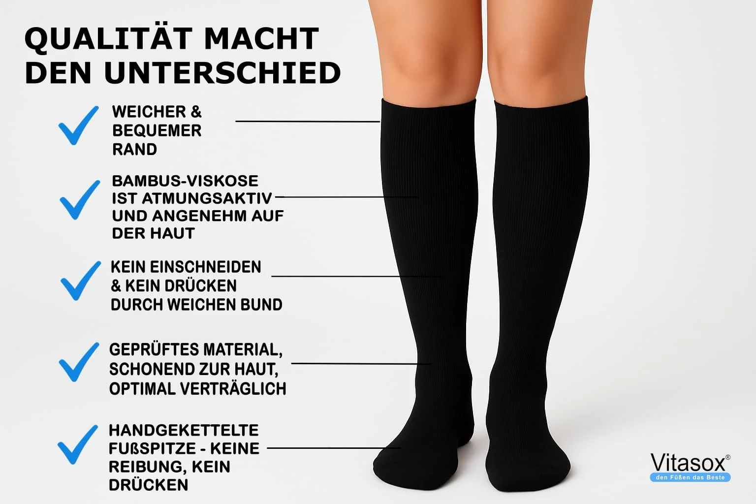 Жіночі/Чоловічі гольфи Vitasox з бамбука без шва, фото №6 Жіночі/Чоловічі гольфи Vitasox з бамбука без шва, фото №6