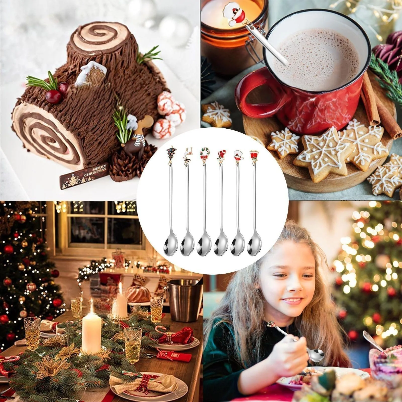 Ложка Різдвяна, Набір з 6 ложок з нержавіючої сталі, фото №6