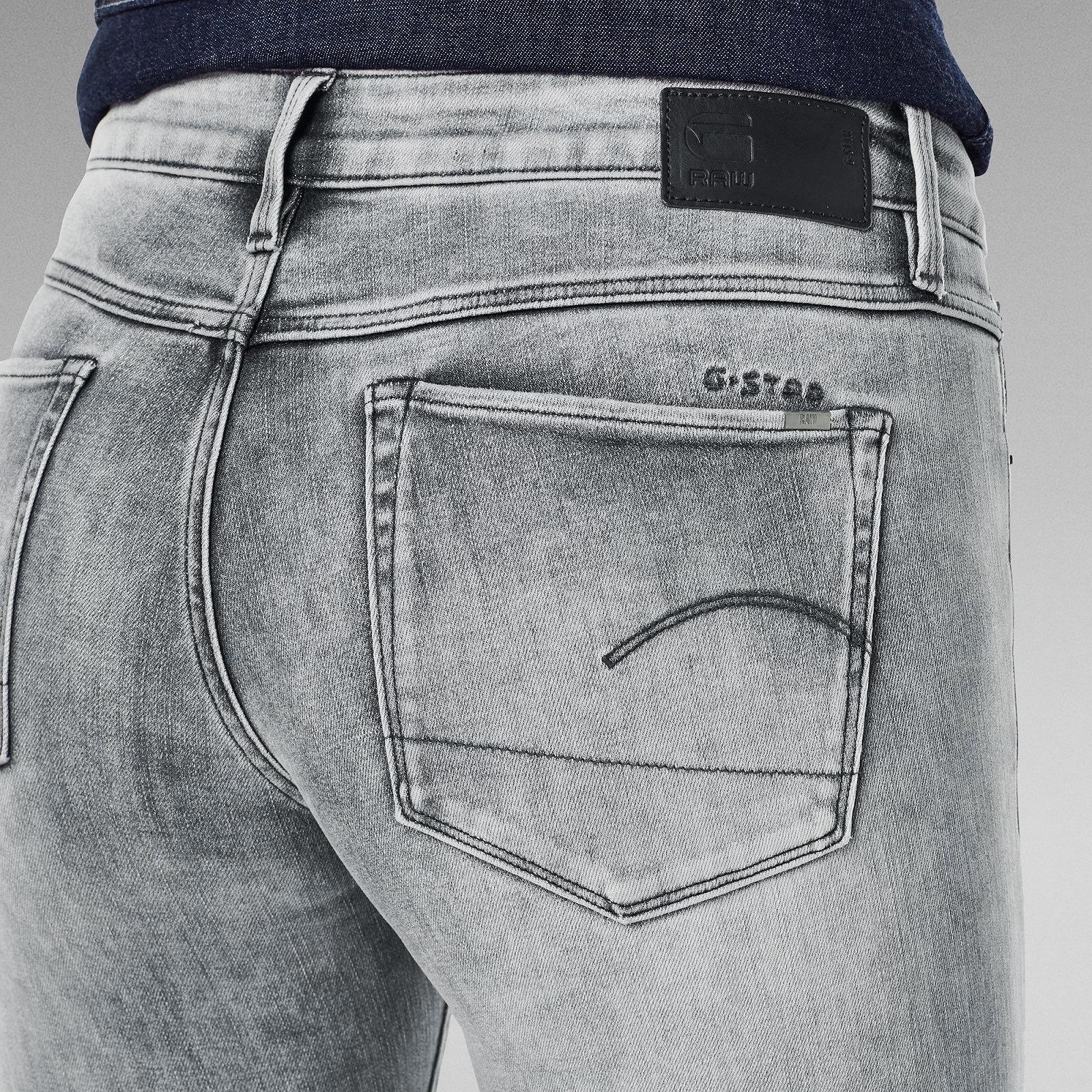 Жіночі джинсі G‑Star 3301 Mid Skinny Elto Black Superstretch Faded Seal Grey - 32, фото №3