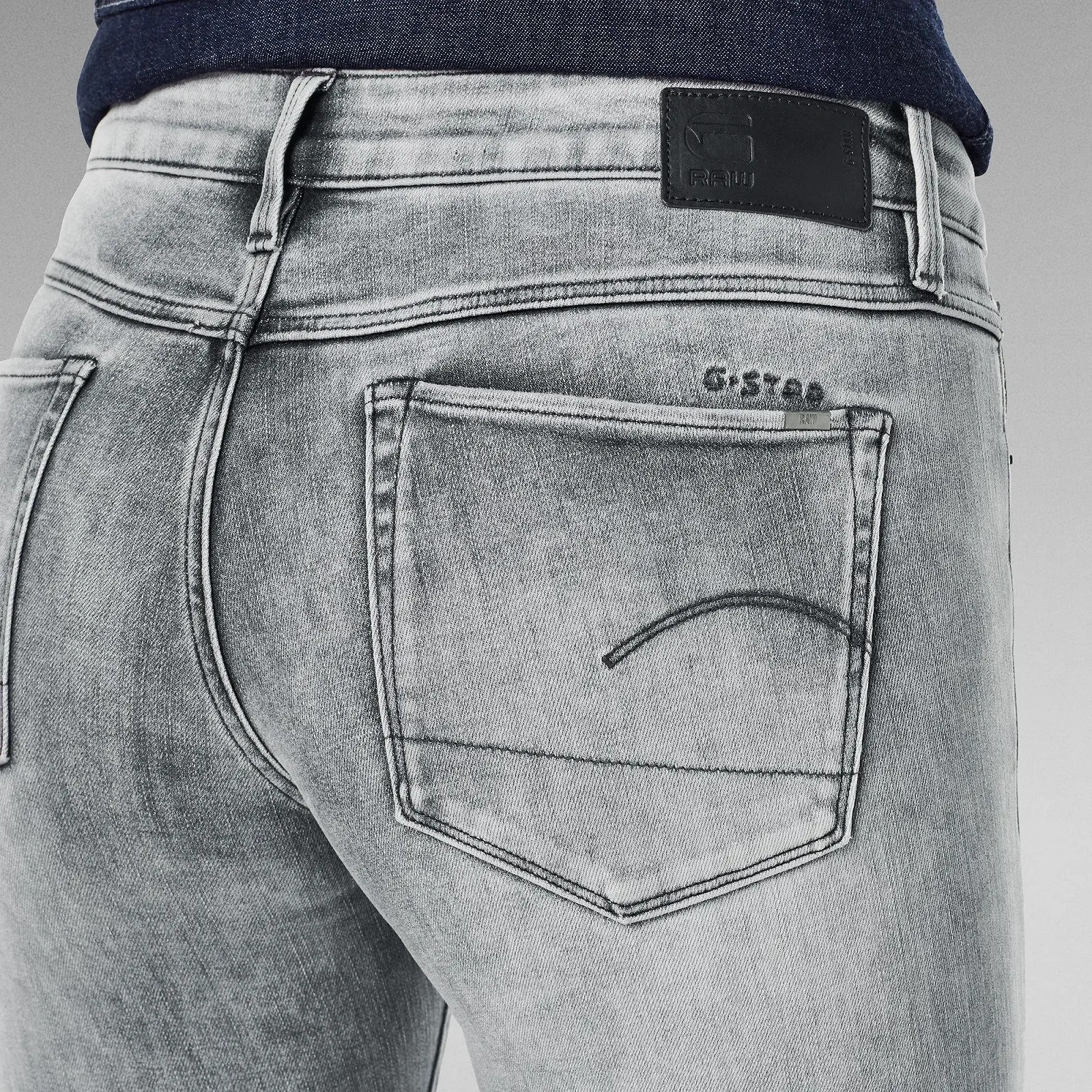 Жіночі джинсі G‑Star 3301 Mid Skinny Elto Black Superstretch Faded Seal Grey - 32, фото №3 Жіночі джинсі G‑Star 3301 Mid Skinny Elto Black Superstretch Faded Seal Grey - 32, фото №3