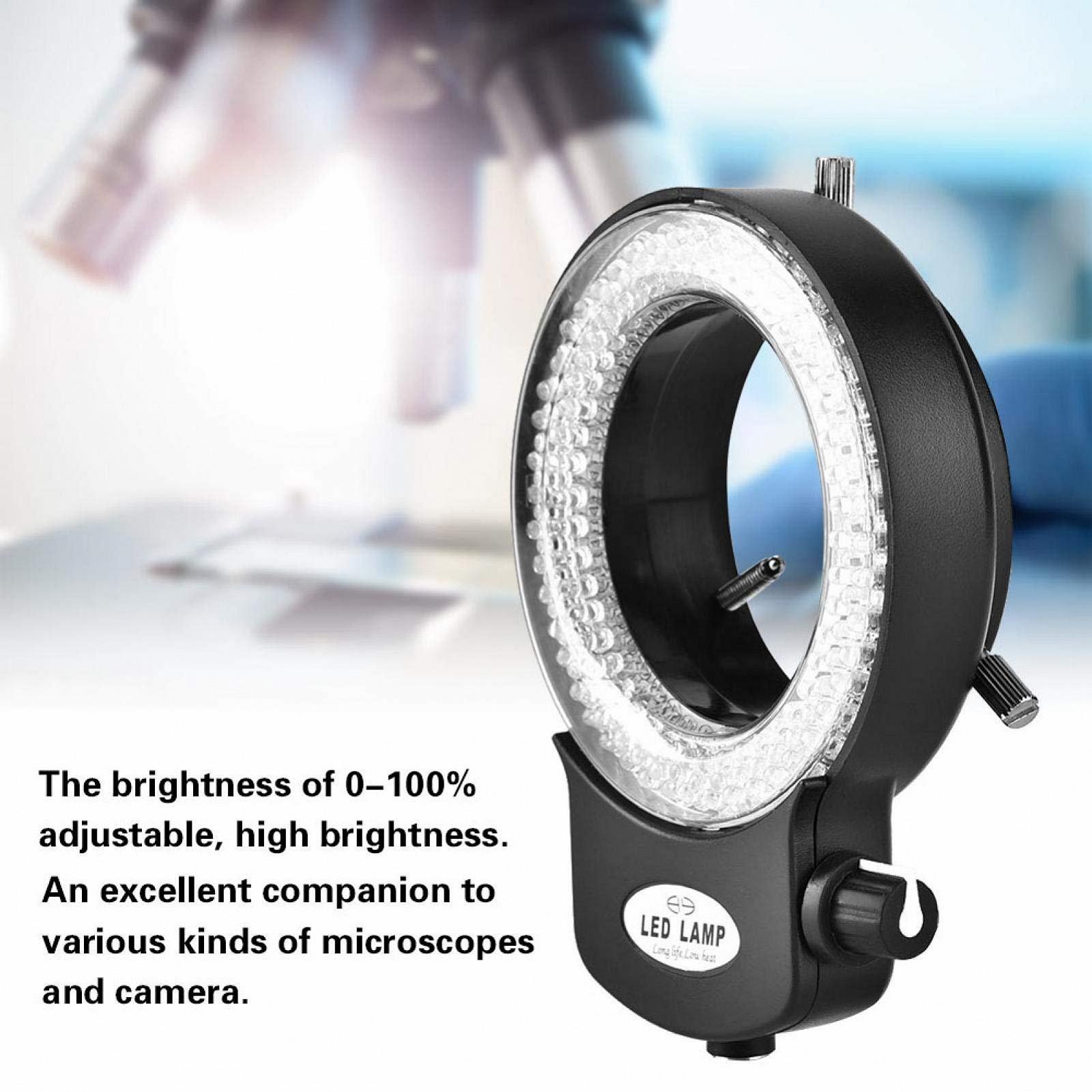 Камера для мікроскопа LED Akozon 144 LEDs 4.5W Кільцева лампа Регульована яскравість 64мм Аксесуари для мікроскопа Чорний, фото №4
