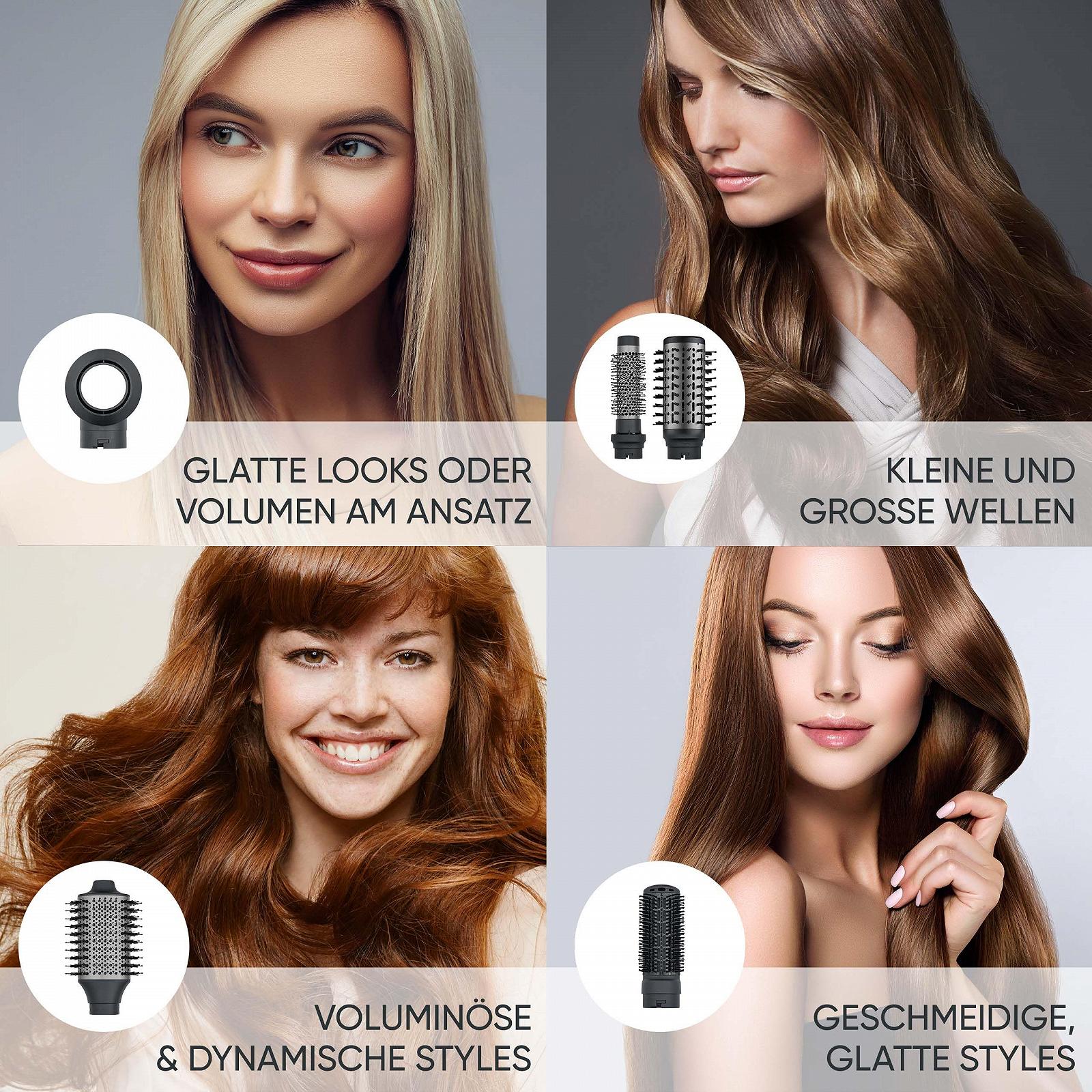 Стайлер для волосся Severin S-Style Multi-Styler WL 0684 5-в-1 1500 W Антрацит іонізація BLDC мотор, фото №14 Стайлер для волосся Severin S-Style Multi-Styler WL 0684 5-в-1 1500 W Антрацит іонізація BLDC мотор, фото №14
