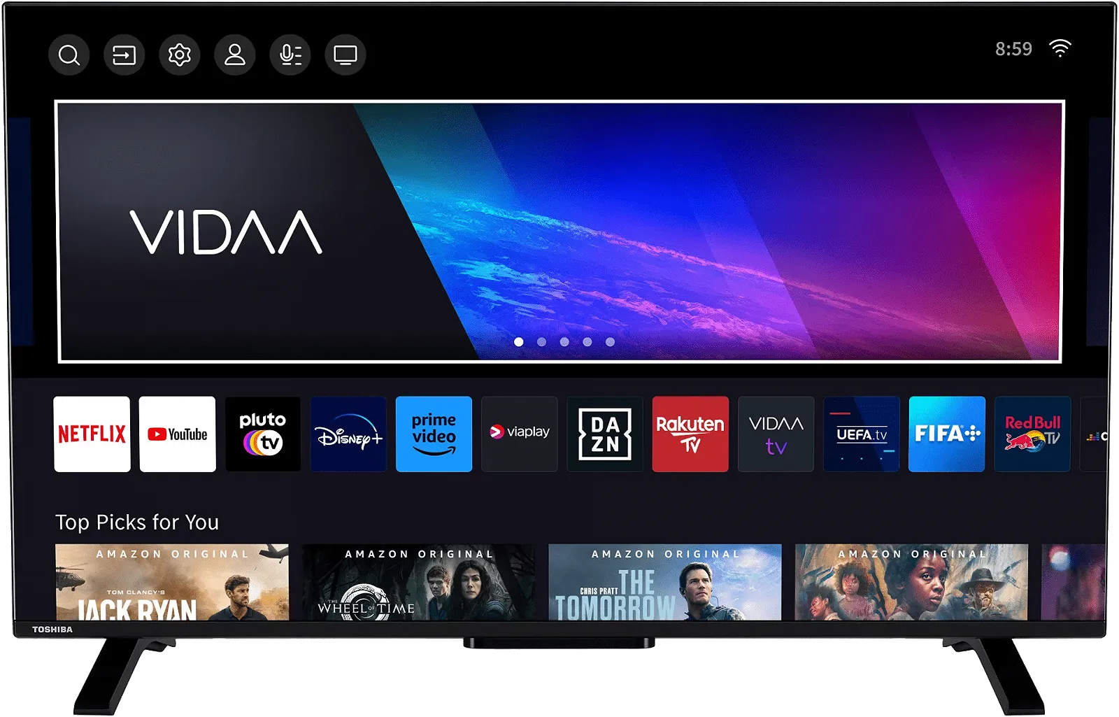 Телевізор 50" Toshiba 50QV2363DAW / 4K / 50 Гц / QLED / Smart TV / Wi-Fi / T2, фото №1