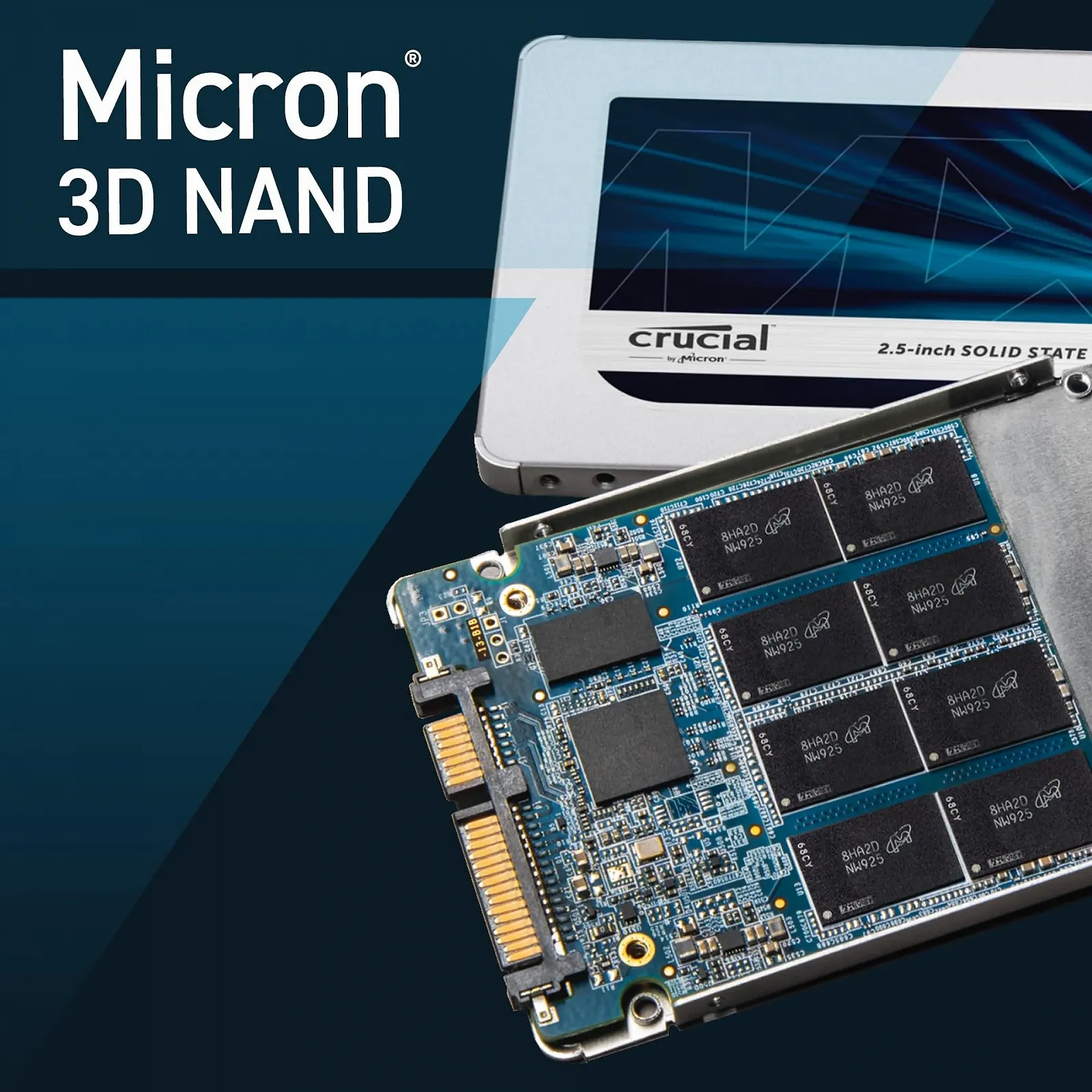SSD Crucial MX500 CT2000MX500SSD1 2TB 3D NAND SATA 2.5", фото №6 SSD Crucial MX500 CT2000MX500SSD1 2TB 3D NAND SATA 2.5", фото №6