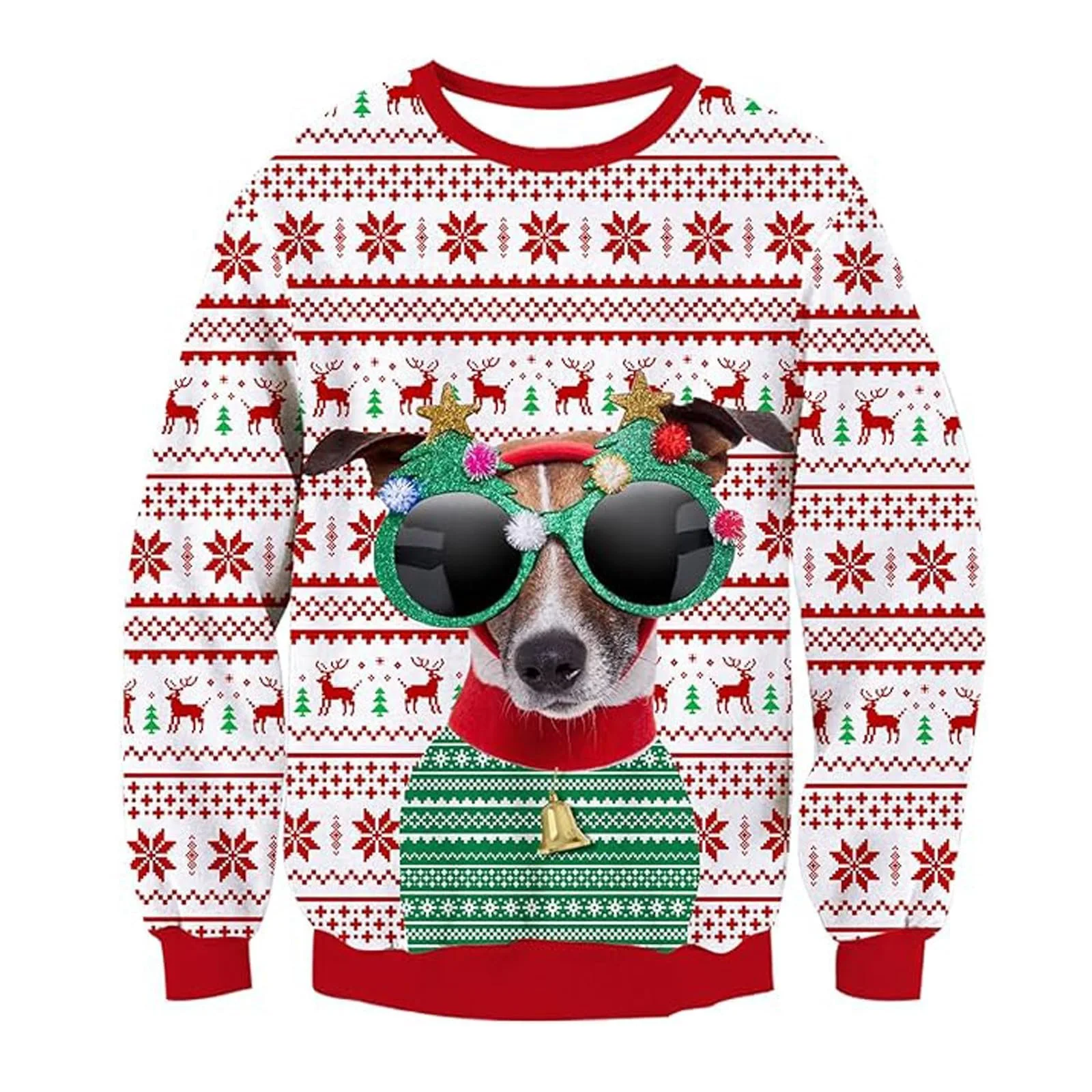 Рождественский джемпер Generisch Детский С рисунком собаки Праздничный вид Повседневный Удобная посадка Длинные рукава, фото №1 Рождественский джемпер Generisch Детский С рисунком собаки Праздничный вид Повседневный Удобная посадка Длинные рукава, фото №1