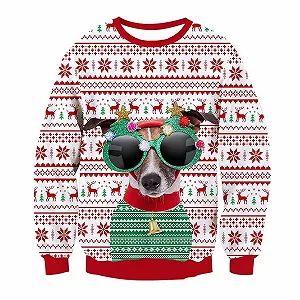 Різдвяний джемпер Generisch Дитячий З малюнком собаки - Фото 1