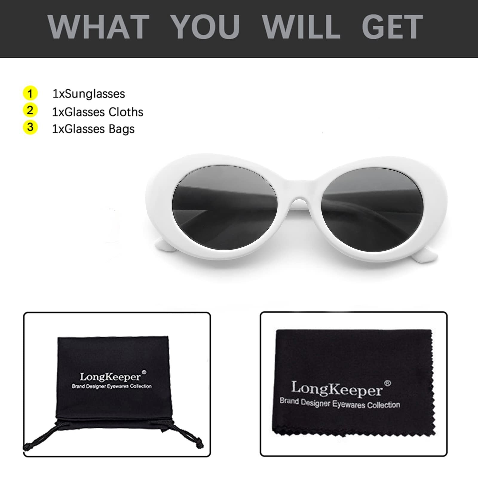 Сонцезахисні окуляри овальні Long Keeper Retro UV400 Модні, фото №6