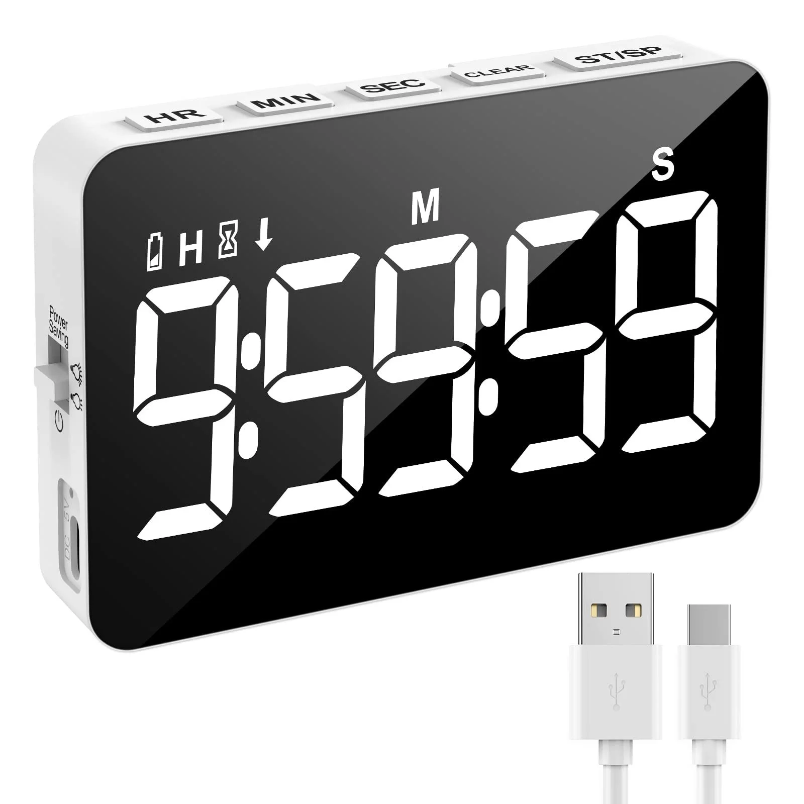 Таймер кухонний XREXS цифровий LED магнітний акумуляторний Білий, фото №1 Таймер кухонний XREXS цифровий LED магнітний акумуляторний Білий, фото №1