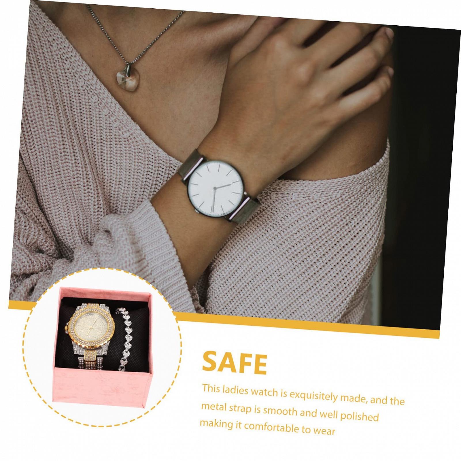 Жіночий годинник LIFKOME 1 Set з ремінцем, інкрустований стразами, фото №4 Жіночий годинник LIFKOME 1 Set з ремінцем, інкрустований стразами, фото №4