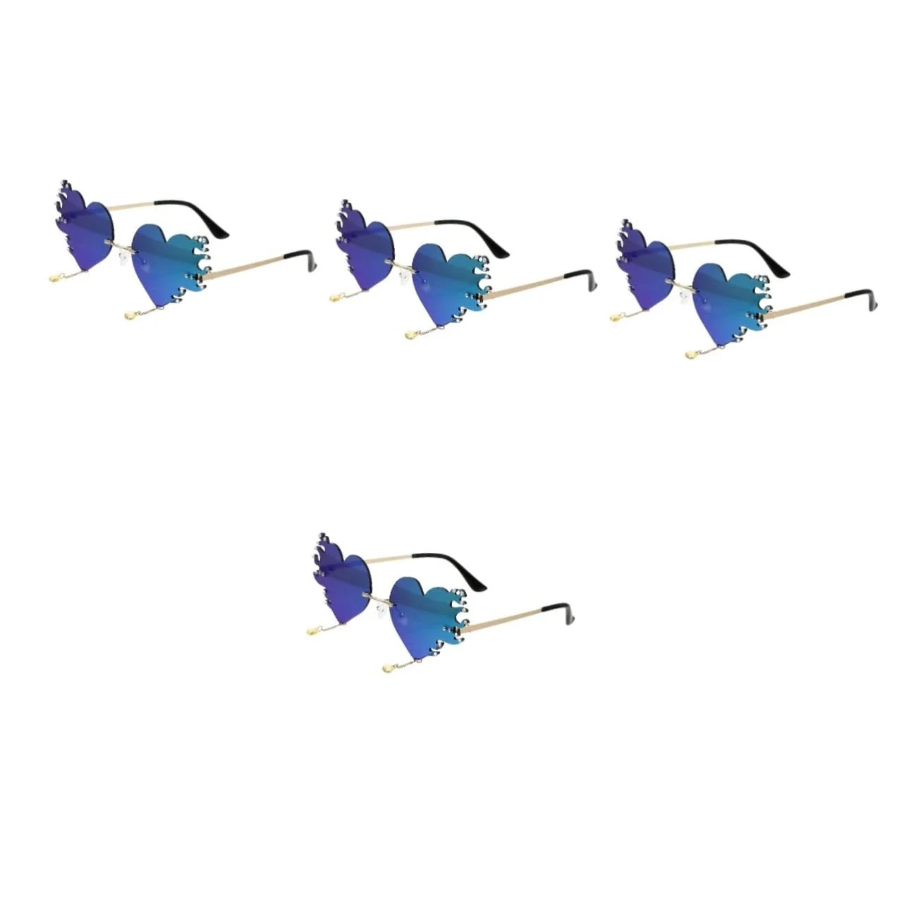 Сонцезахисні окуляри Серце Packove 4 шт Фотоокуляри Легкі, фото №1