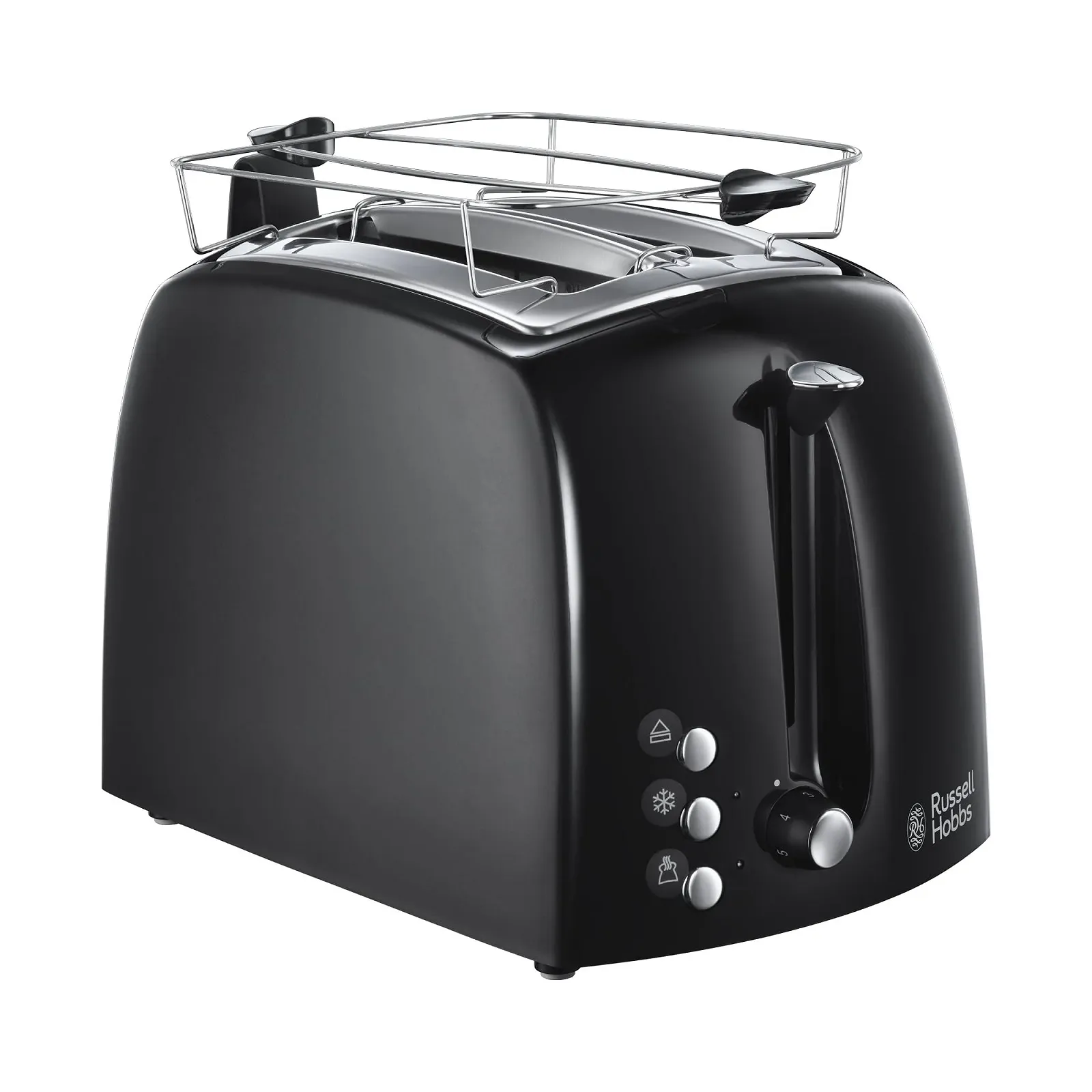 Тостер Russell Hobbs Textures + 22601-56, 2 слоти, 850 Вт, чорний, фото №1