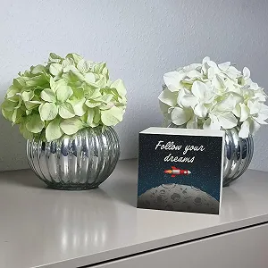 Скарбничка дерев'яна Rocket in Space Follow Your Dreams Ракета Космос synthetic.ua - Фото 1