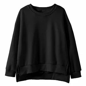 Пуловер Детский Однотонный Свободный Худи с круглым вырезом и длинными рукавами 176 - Фото 1