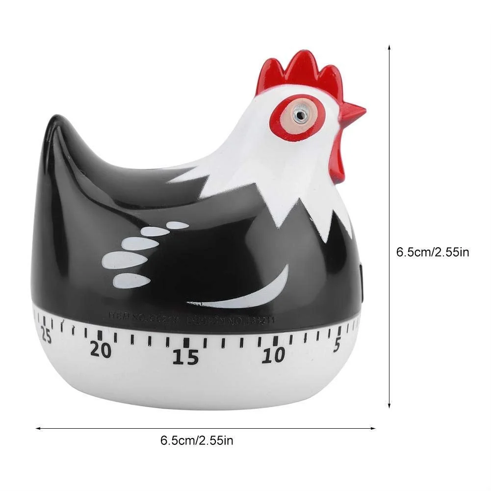 Таймер кухонный цифровой Chicken 55 минут Black, фото №3